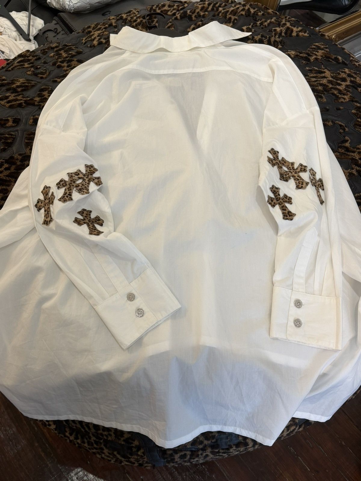 Chrome Hearts Chrome Hearts NEW Special Barths Cross patch shirt xxl Size US XL / EU 56 / 4 - 13 Thumbnail