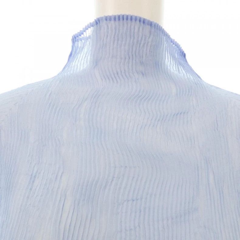 Issey Miyake Issey Miyake size:2 Blue wicker high-neck top Size S / US 4 / IT 40 - 4 Thumbnail