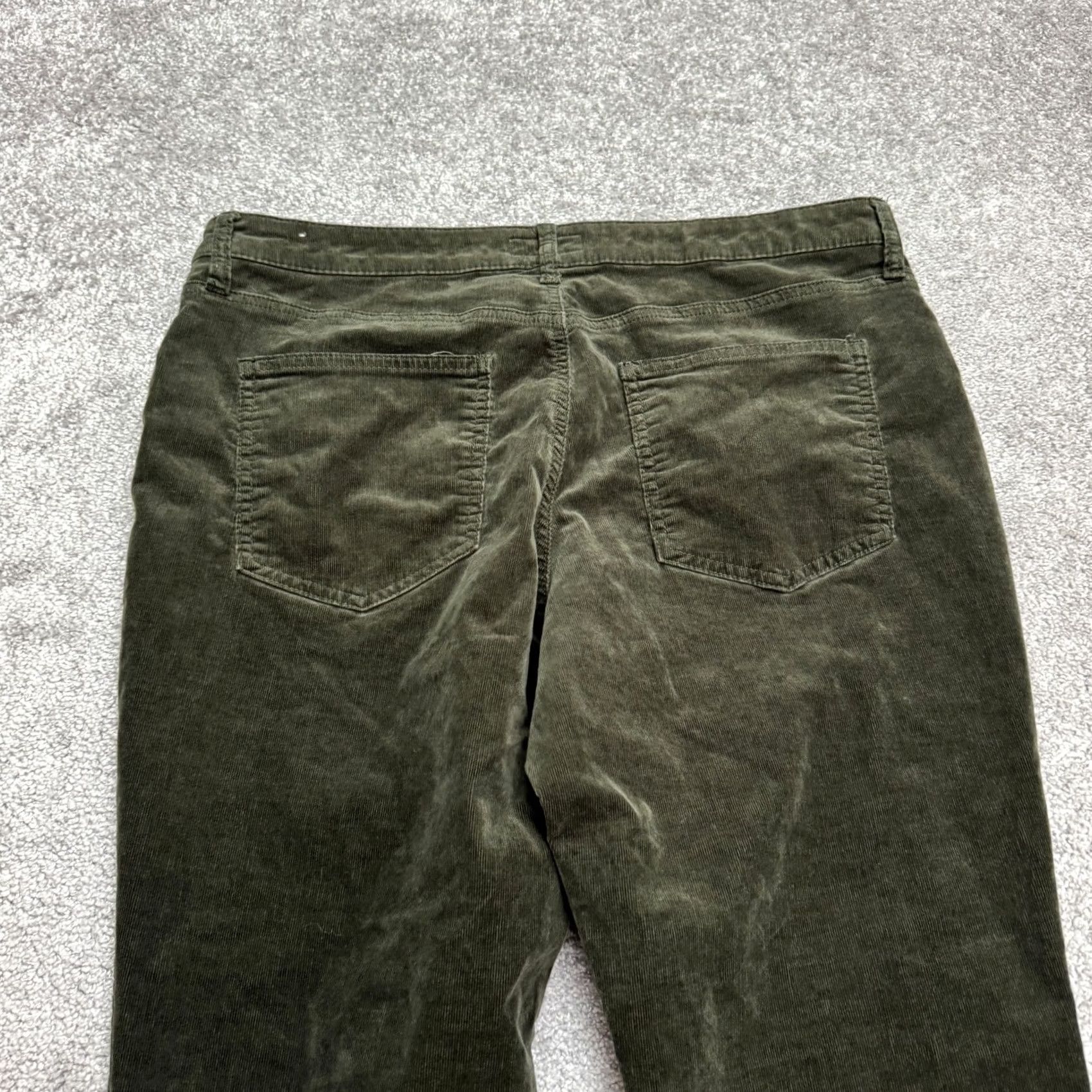 Vintage KUT From The Kloth Womens Green Straight Leg Slim Fit Corduroy Ankle Pants 14P Size 36" / US 14 / IT 50 - 5 Thumbnail