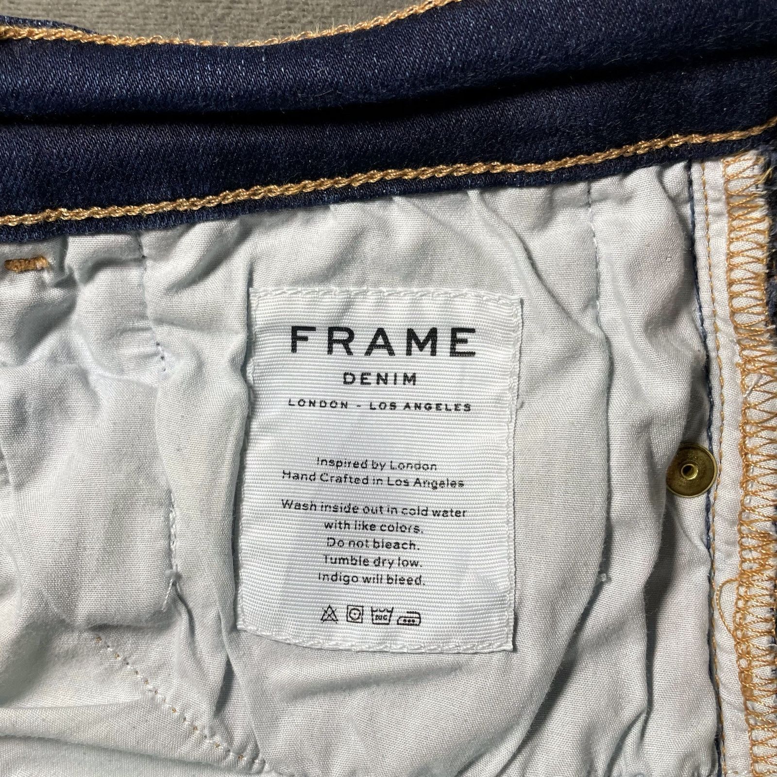 Frame FRAME Le High Straight Raw Stagger Jeans "Cabana" - Size 28 Size 29" - 7 Thumbnail