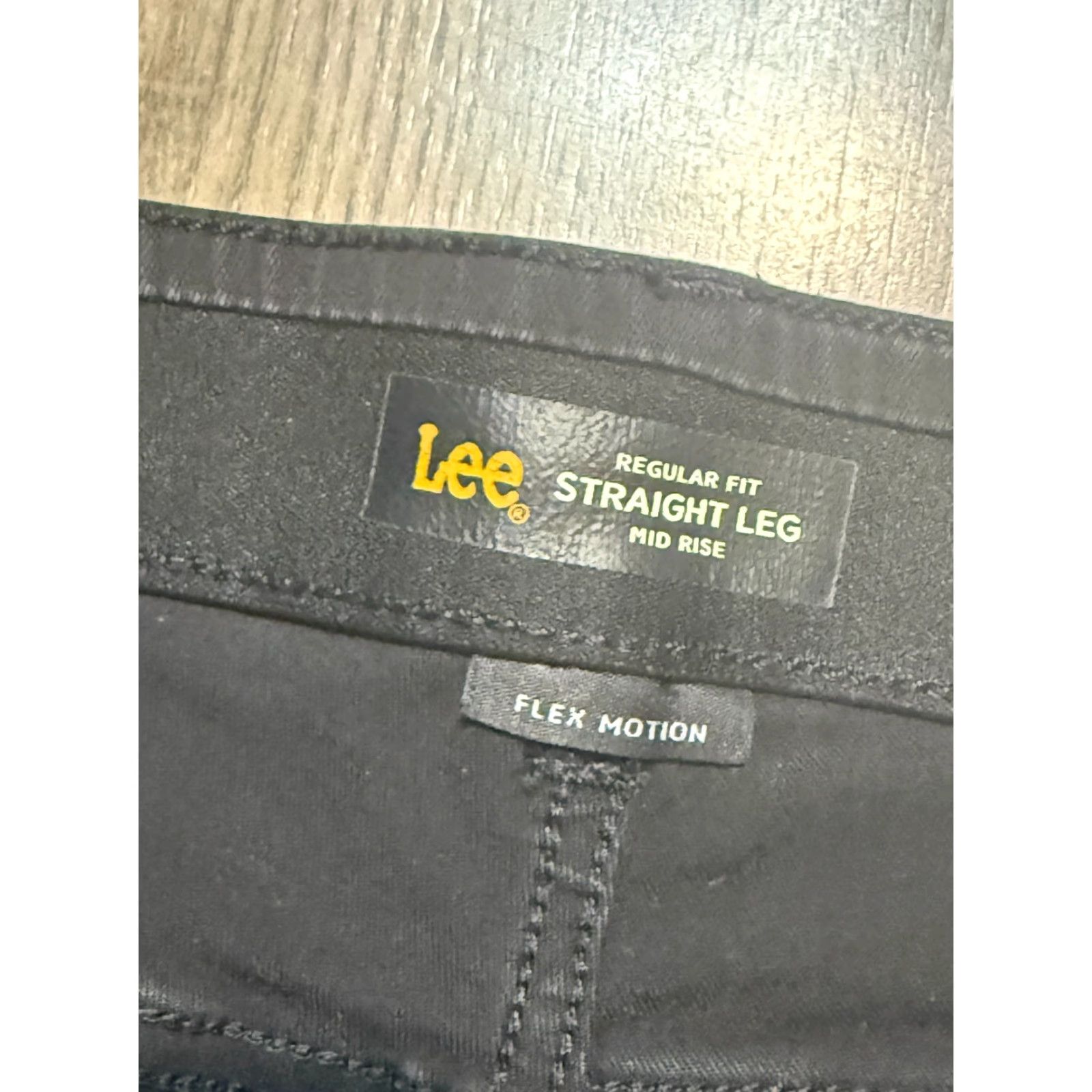 Lee Lee Jeans Women Size 10 Medium Black Denim Regular Fit Straight Leg Mid Rise Jeans Size 32" / US 10 / IT 46 - 5 Thumbnail