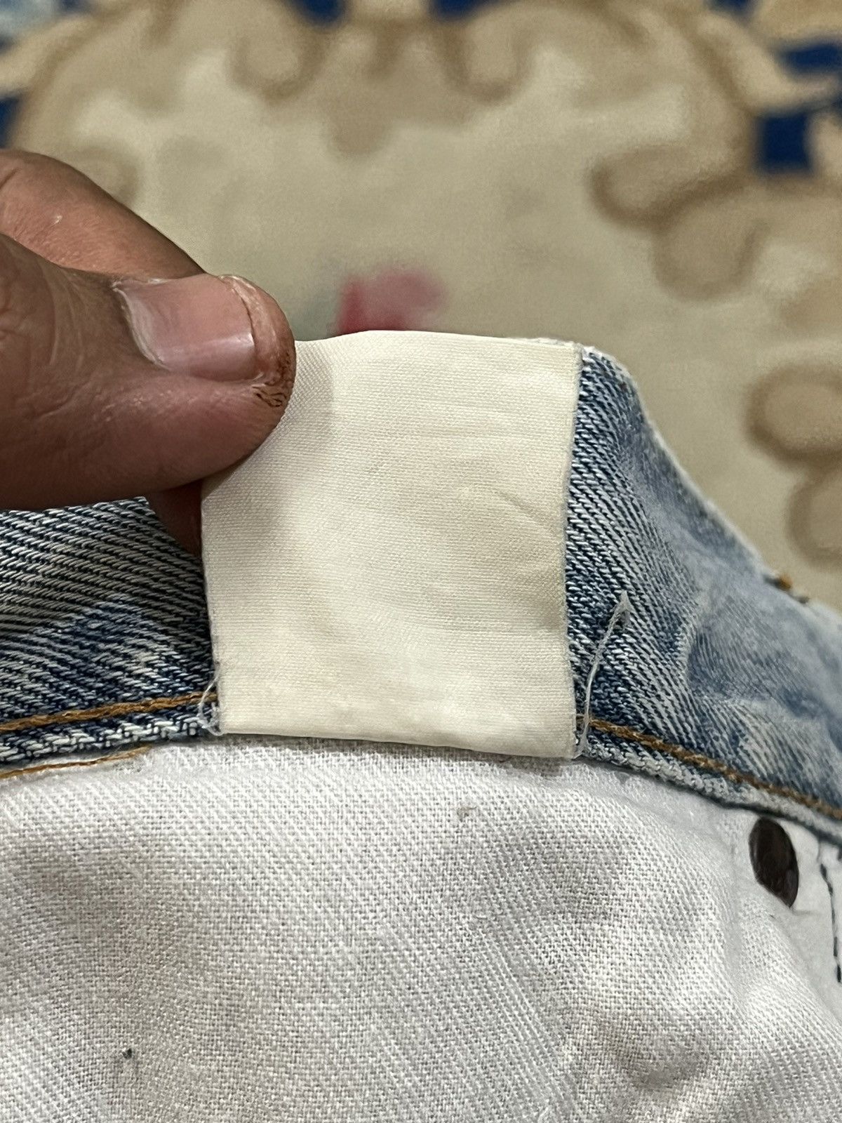 Le Grande Bleu (L.G.B.) Vintage BigStone Baggy Distressed Denim Size US 37 - 10 Thumbnail