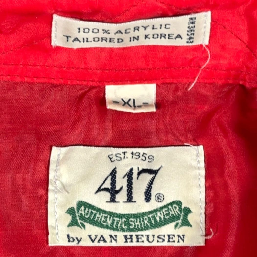 Van Heusen VINTAGE Van Heusen Shirt Men XL Red Plaid Flannel 417 Lumberjack 90s Button-Up Long Sleeve Pocketed Size US XL / EU 56 / 4 - 4 Thumbnail