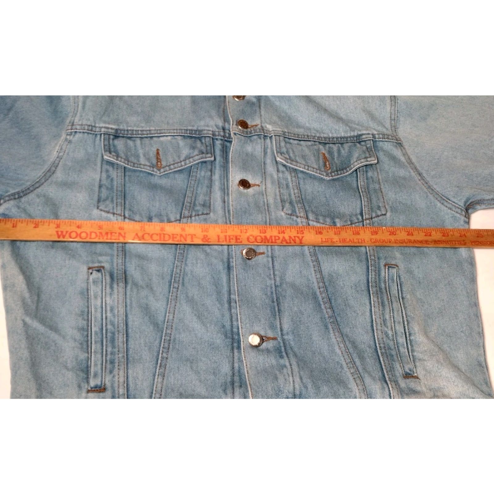 Wrangler VINTAGE Wrangler Hero Jean Jacket Men Medium Blue Denim Casual Trucker Jacket Fall Winter Seasonal Size US 31 - 3 Thumbnail