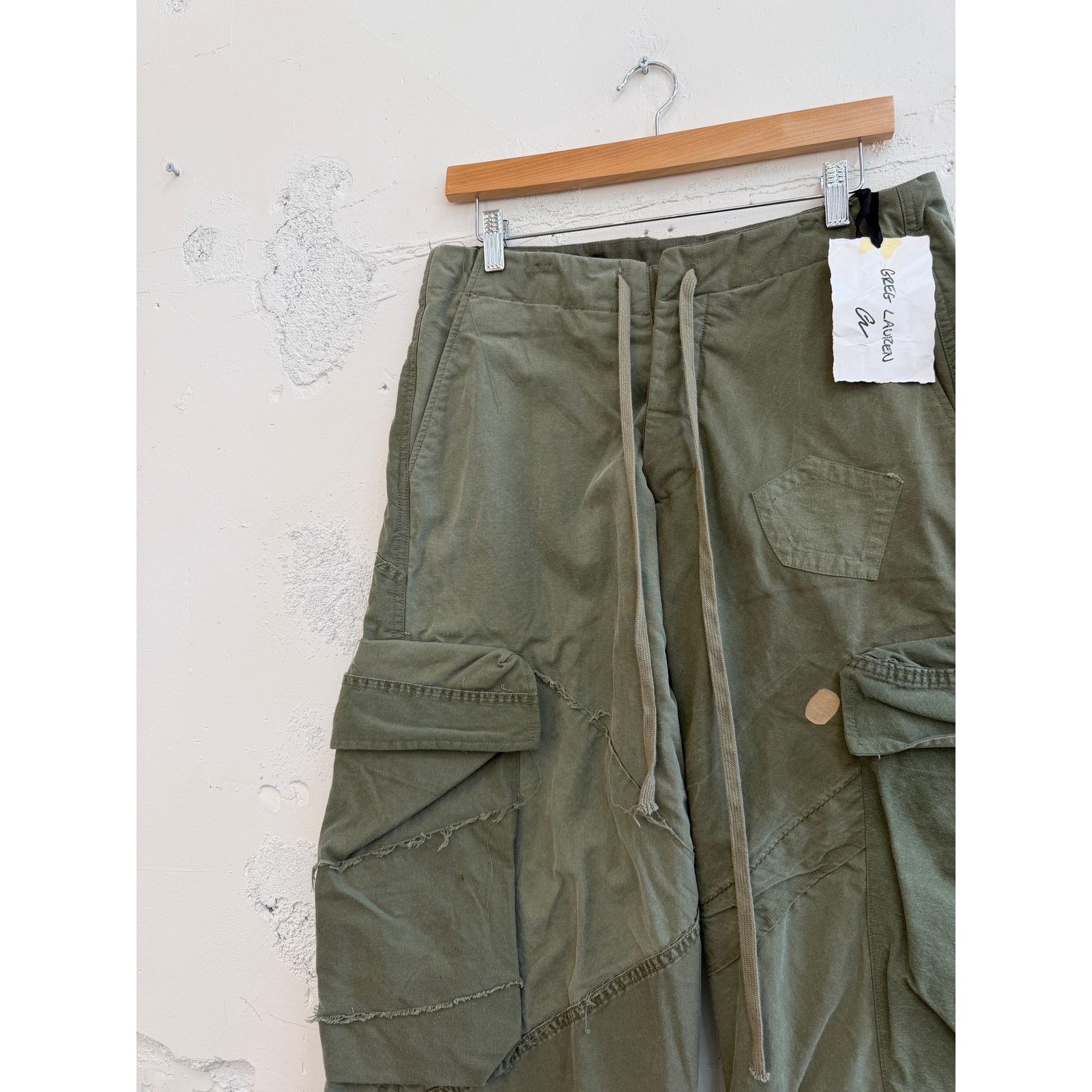 Greg Lauren Greg Lauren SAMPLE Tent Patchwork Wide Leg Cargo Pants Size US 32 / EU 48 - 4 Thumbnail