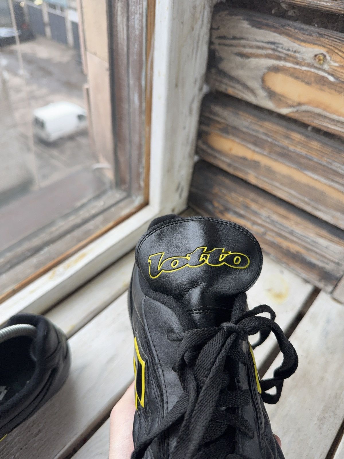 Lotto Sport Vntg Lotto Stadio 4000 FG Soccer Cleats Black Yellow Italy Size US 11 / EU 44 - 16 Thumbnail
