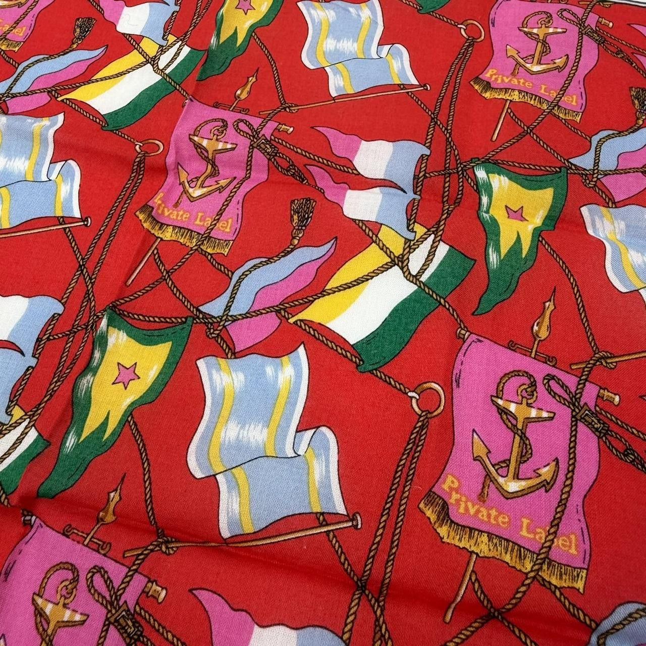Private White V.C. Vintage Nautical Scarf Red Anchor 3 Ebd Size ONE SIZE - 2 Thumbnail