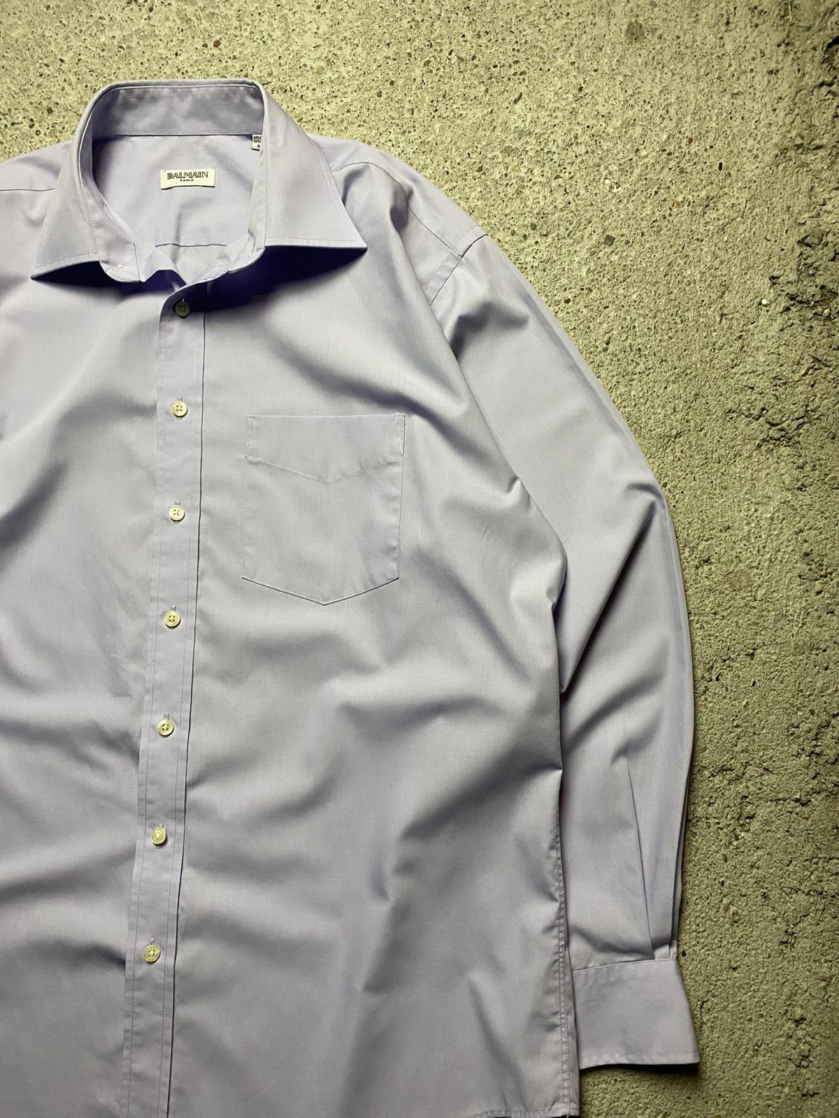 Balmain Balmain Paris shirt button up classy purple old money Size US XL / EU 56 / 4 - 2 Thumbnail