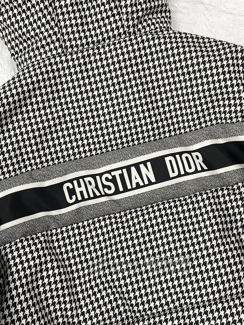 Dior Dior Black and white checkered hooded cotton jacket Size XS / US 0-2 / IT 36-38 - 4 Thumbnail