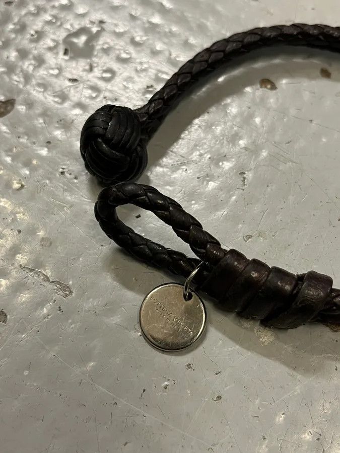 Bottega Veneta Bottega Veneta Brown Leather Braided Charm Bracelet Size ONE SIZE - 5 Thumbnail