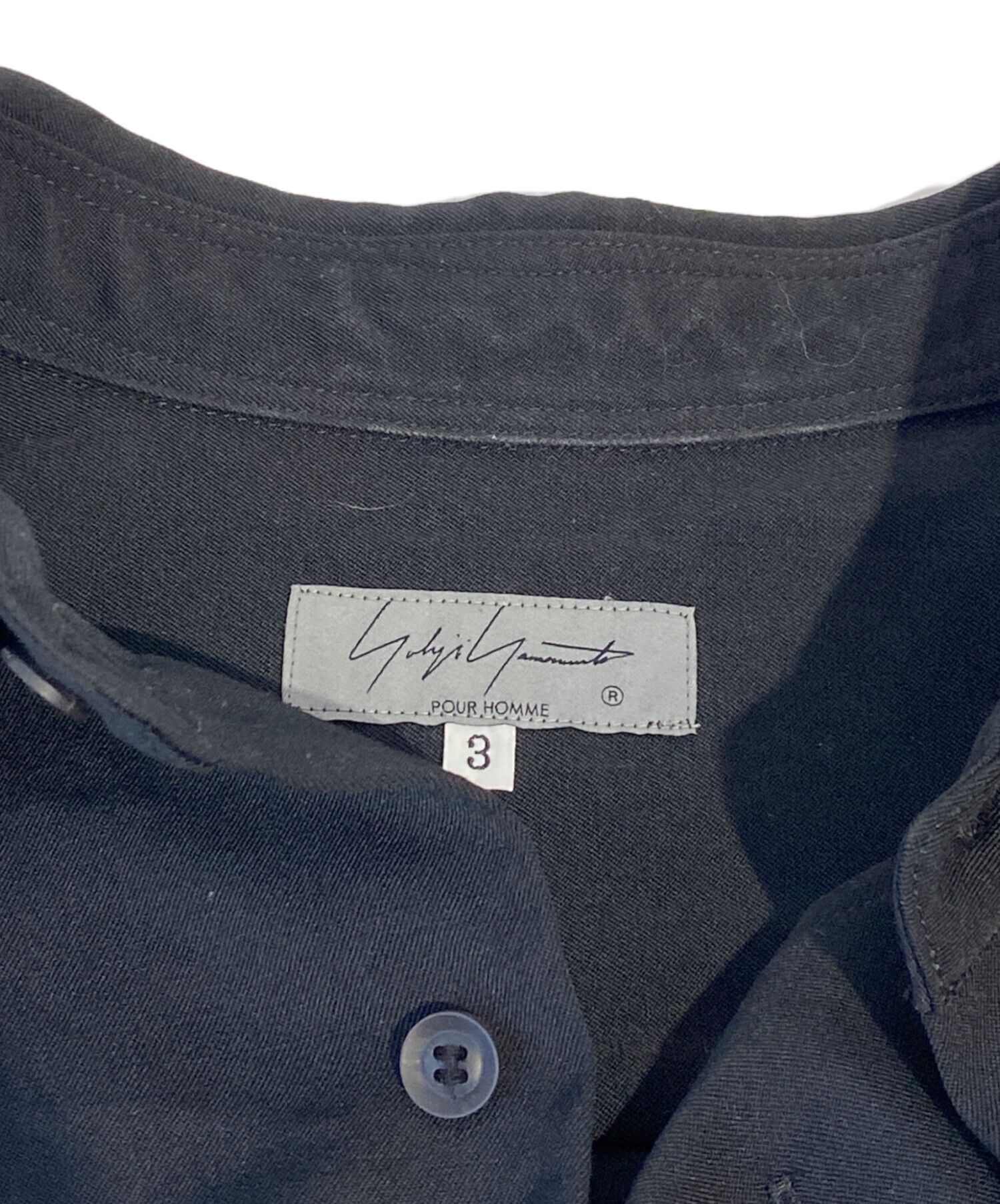 Yohji Yamamoto Yohji Yamamoto pour homme 24SS YY discharge-dyed shirt Size US L / EU 52-54 / 3 - 5 Thumbnail