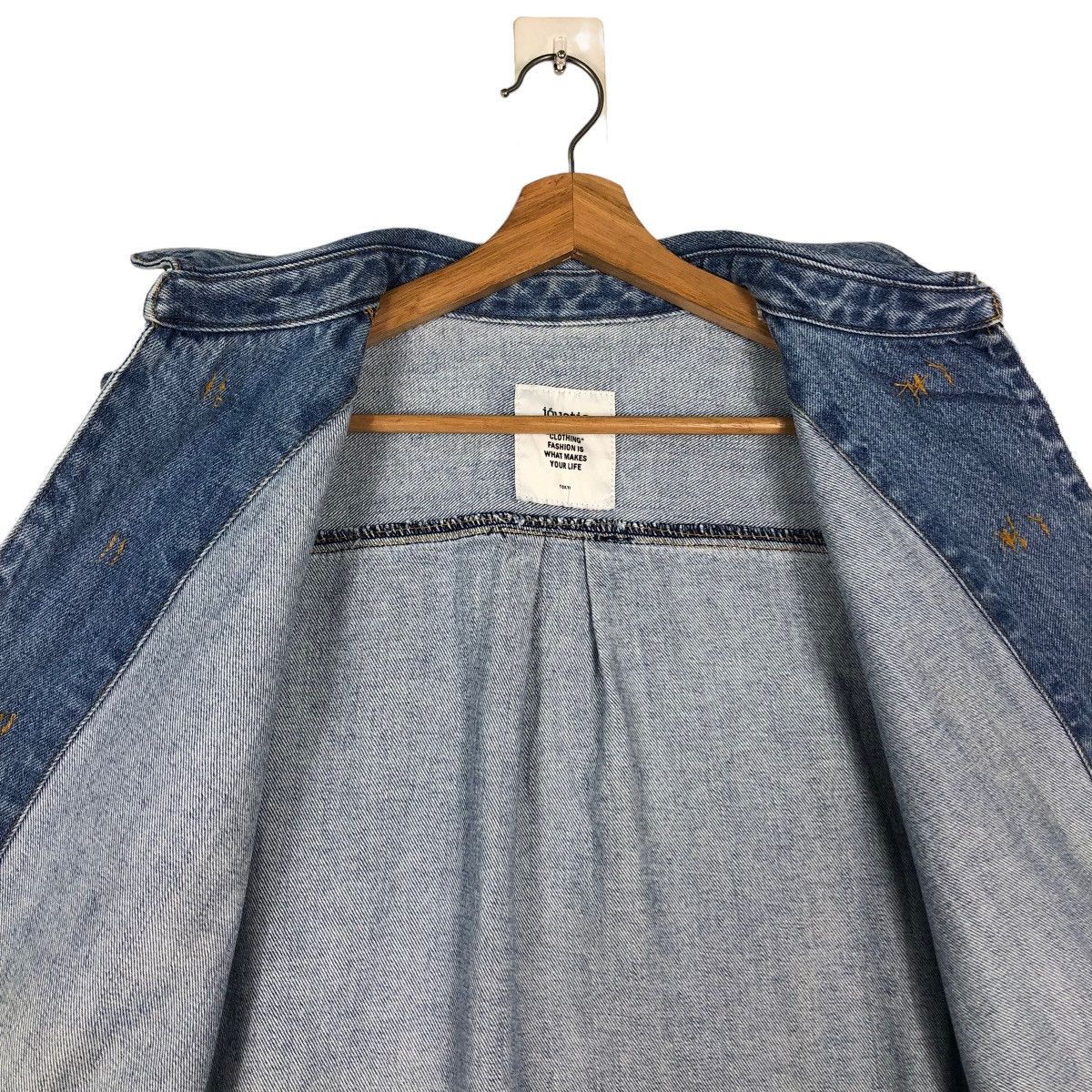 Japanese Brand 🔥Distressed Denim Jacket Jouetie Tokyo Inspire Issey Miyake Size US M / EU 48-50 / 2 - 11 Thumbnail