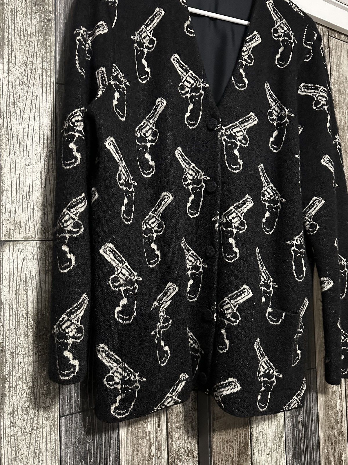 Saint Laurent Paris Mohair Wool Revolver Gun Pop Cardigan Size US XS / EU 42 / 0 - 2 Thumbnail
