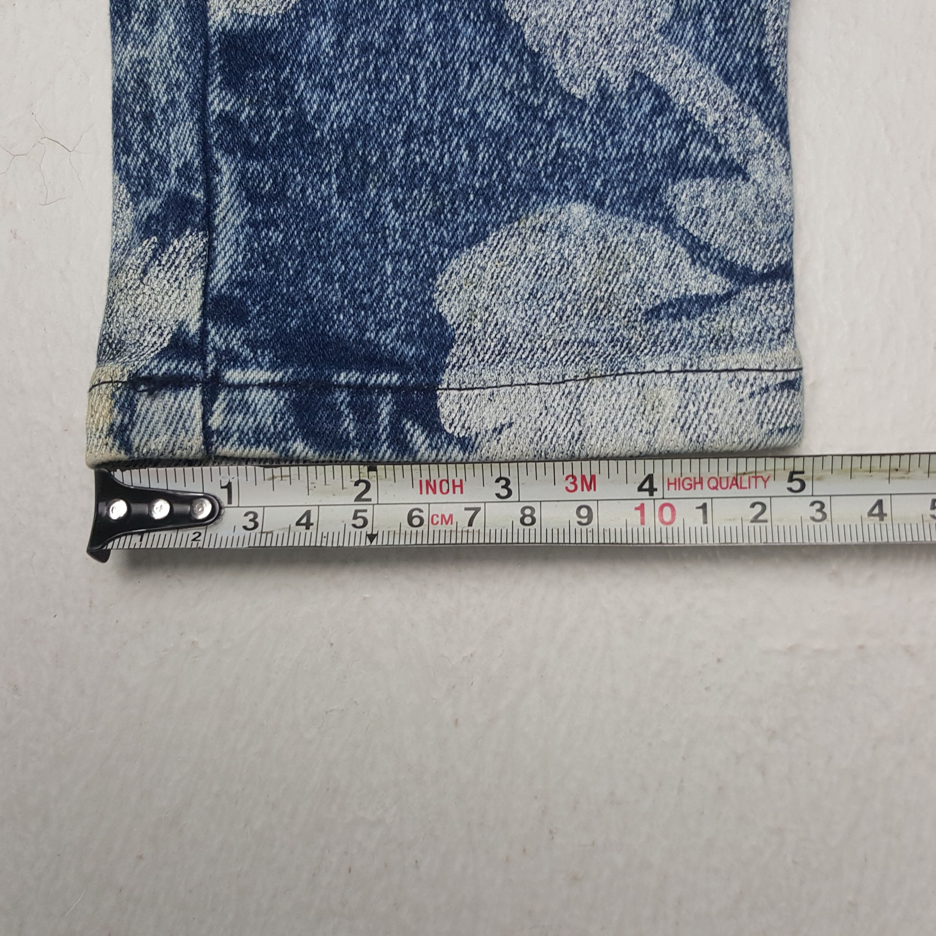Japanese Brand × Vintage Vintage RYU Sports Fullprinted Denim Jeans Size 23" - 11 Thumbnail