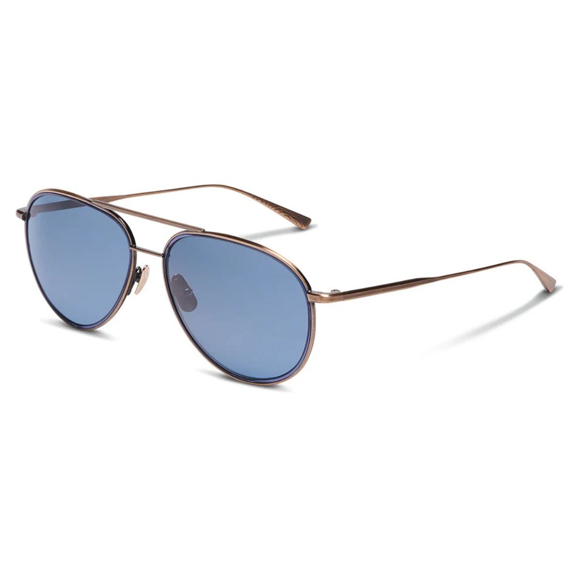 SALT. Optics Salt. Unisex Antique Gold Indigo Blue Columbia 59 Sunglasses Size ONE SIZE - 8 Thumbnail