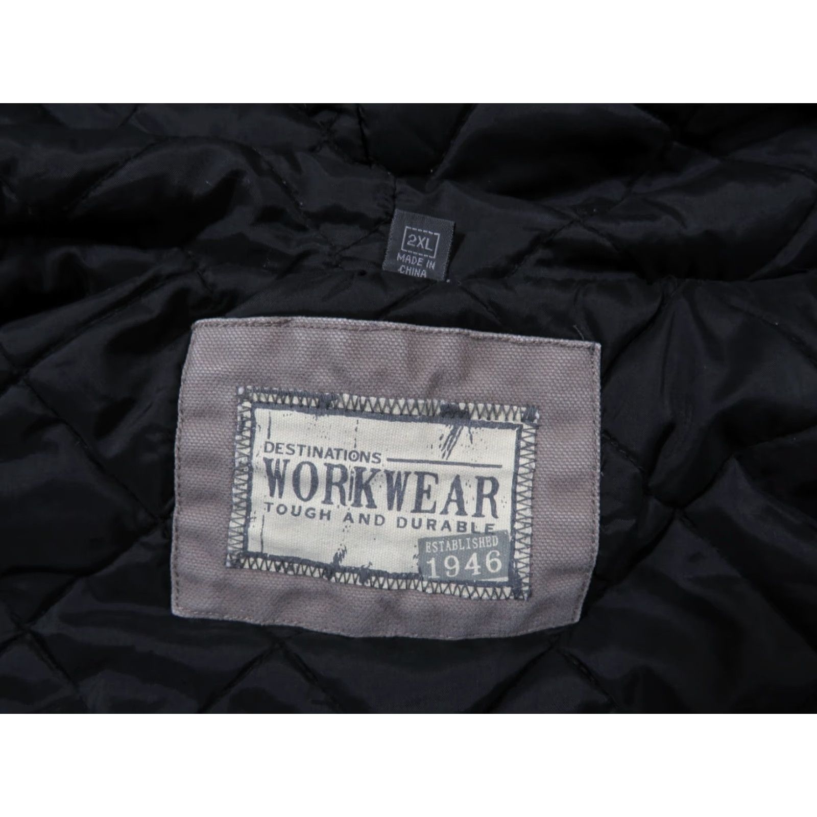 Vintage Destinations Workwear Jacket Mens 2XL Gray Canvas Cotton Hooded Bomber Jacket Size US XXL / EU 58 / 5 - 6 Thumbnail