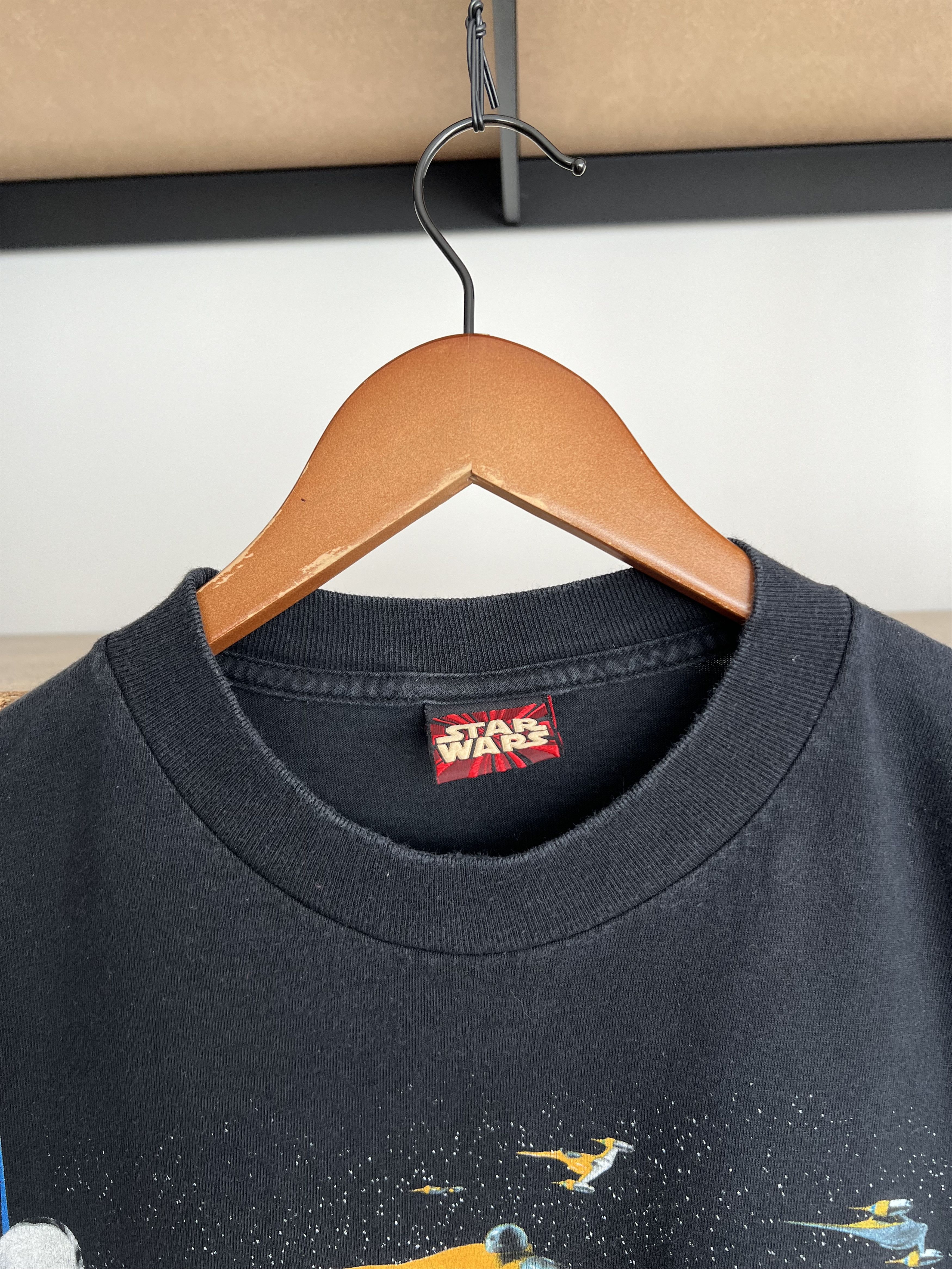 Star Wars Vintage 90s Star Wars Starfighter Movie Black T-shirt Size US L / EU 52-54 / 3 - 10 Thumbnail