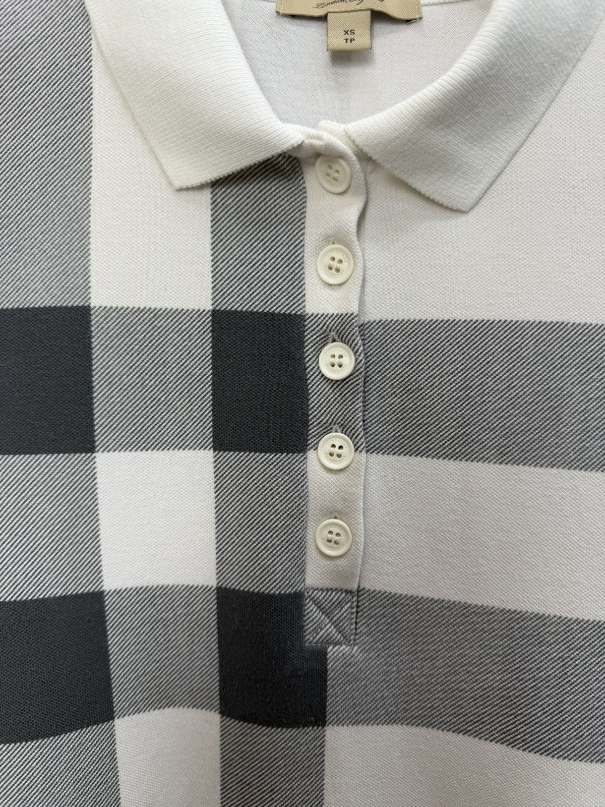 Burberry Burberry London Nova Check Polo Shirt White Grey XS Size XS / US 0-2 / IT 36-38 - 4 Thumbnail