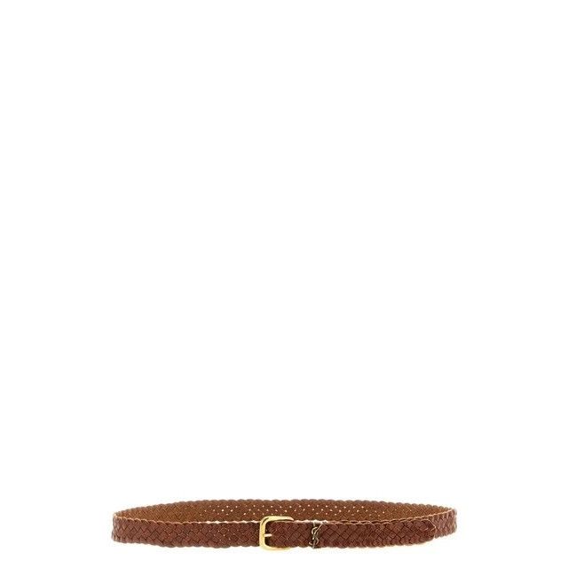 Saint Laurent Paris SAINT LAURENT Brown Tiny Cassandre Belt New & Authentic (Men Size ONE SIZE - 1 Thumbnail