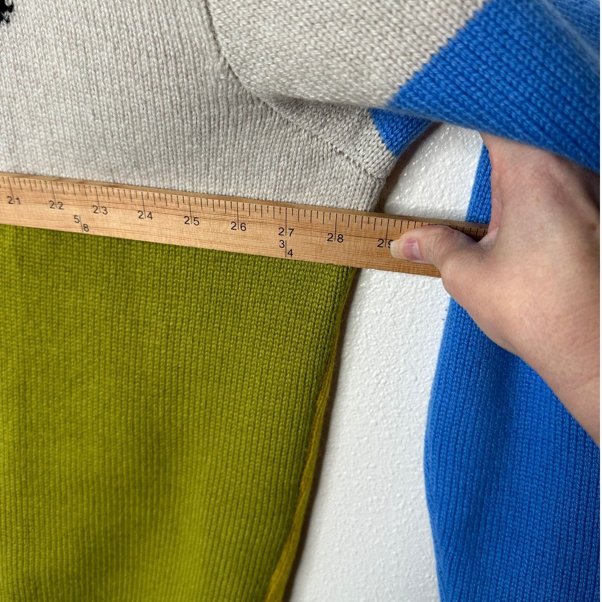 The Elder Statesman The Elder Statesman Tan Blue Green Block & Spiral Cardigan L Size US L / EU 52-54 / 3 - 12 Thumbnail