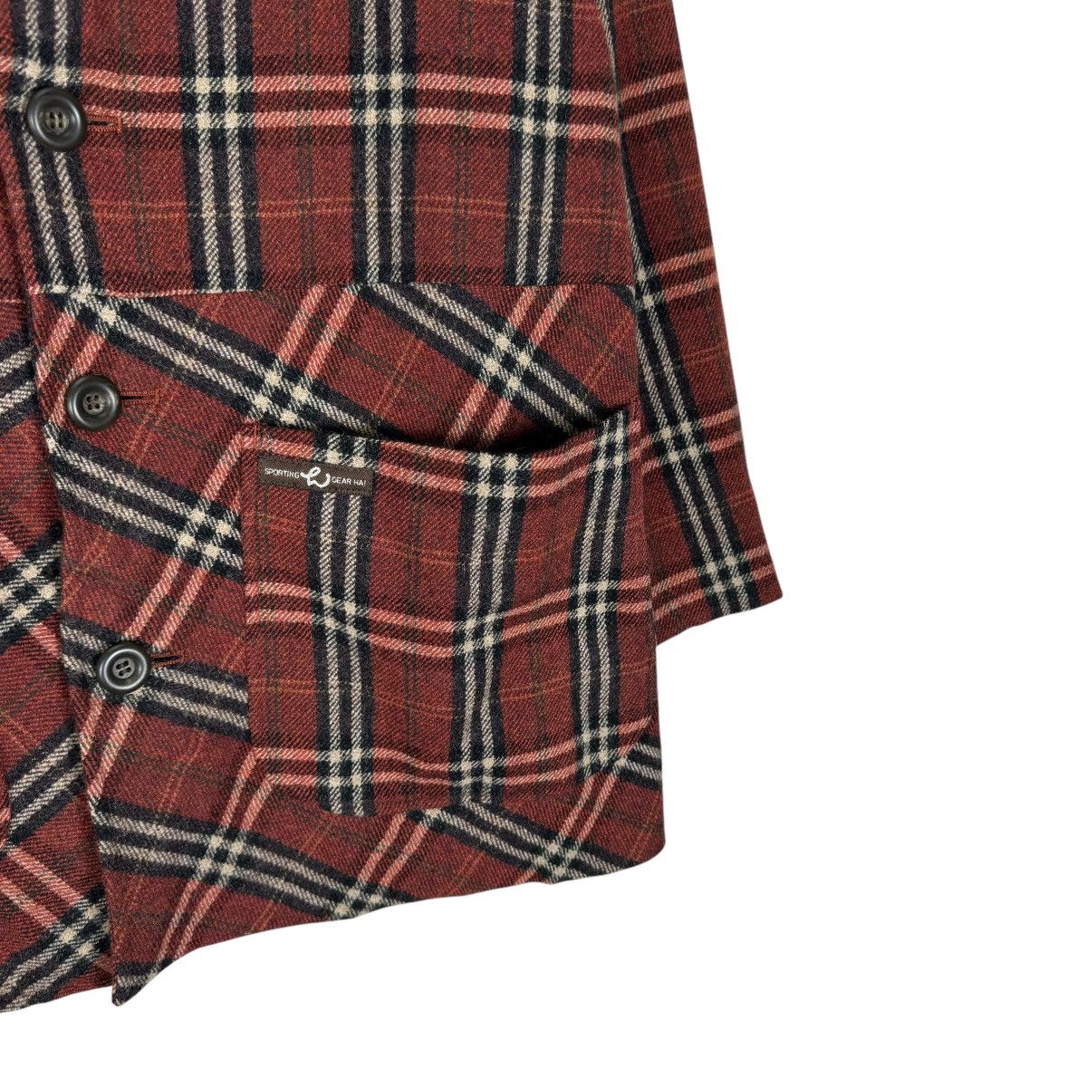 Hai Sporting Gear × Issey Miyake 🌟HAI SPORTING GEAR ISSEY MIYAKE TARTAN JACKET Size M / US 6-8 / IT 42-44 - 6 Thumbnail