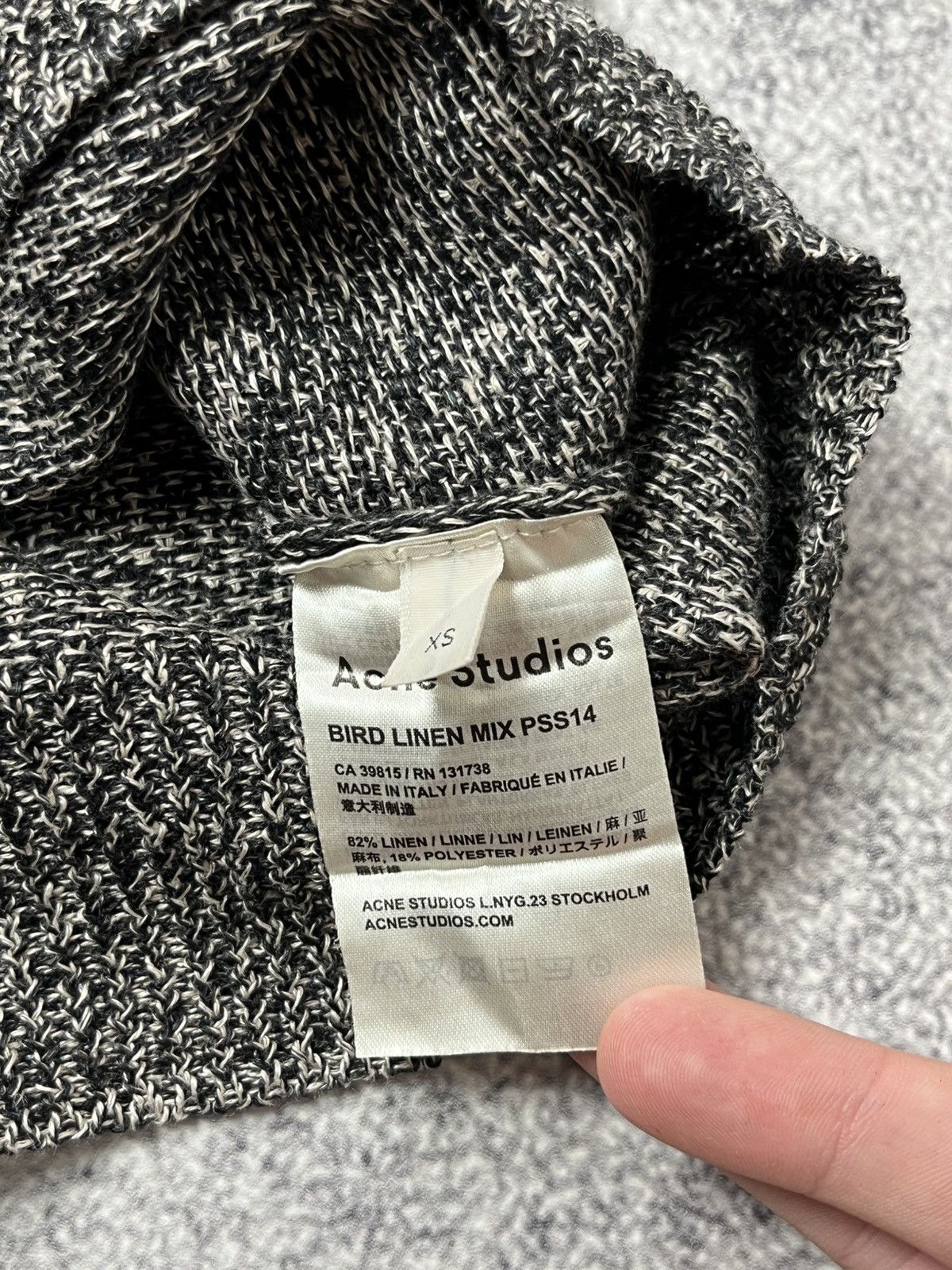 Acne Studios 🔥SS14 Acne Studios Bird Linen Mix Boxy Cropped Sweater Size XS / US 0-2 / IT 36-38 - 7 Thumbnail