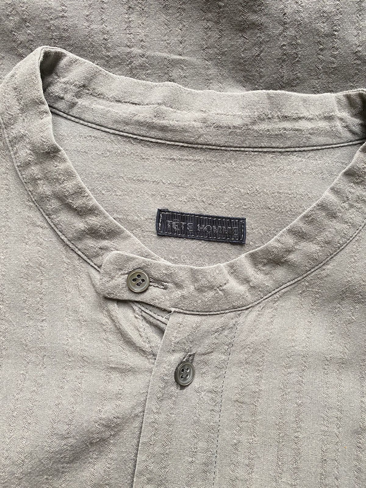Tete Homme TETE HOMME short-sleeved mandarin collar shirt gray Size US L / EU 52-54 / 3 - 6 Thumbnail