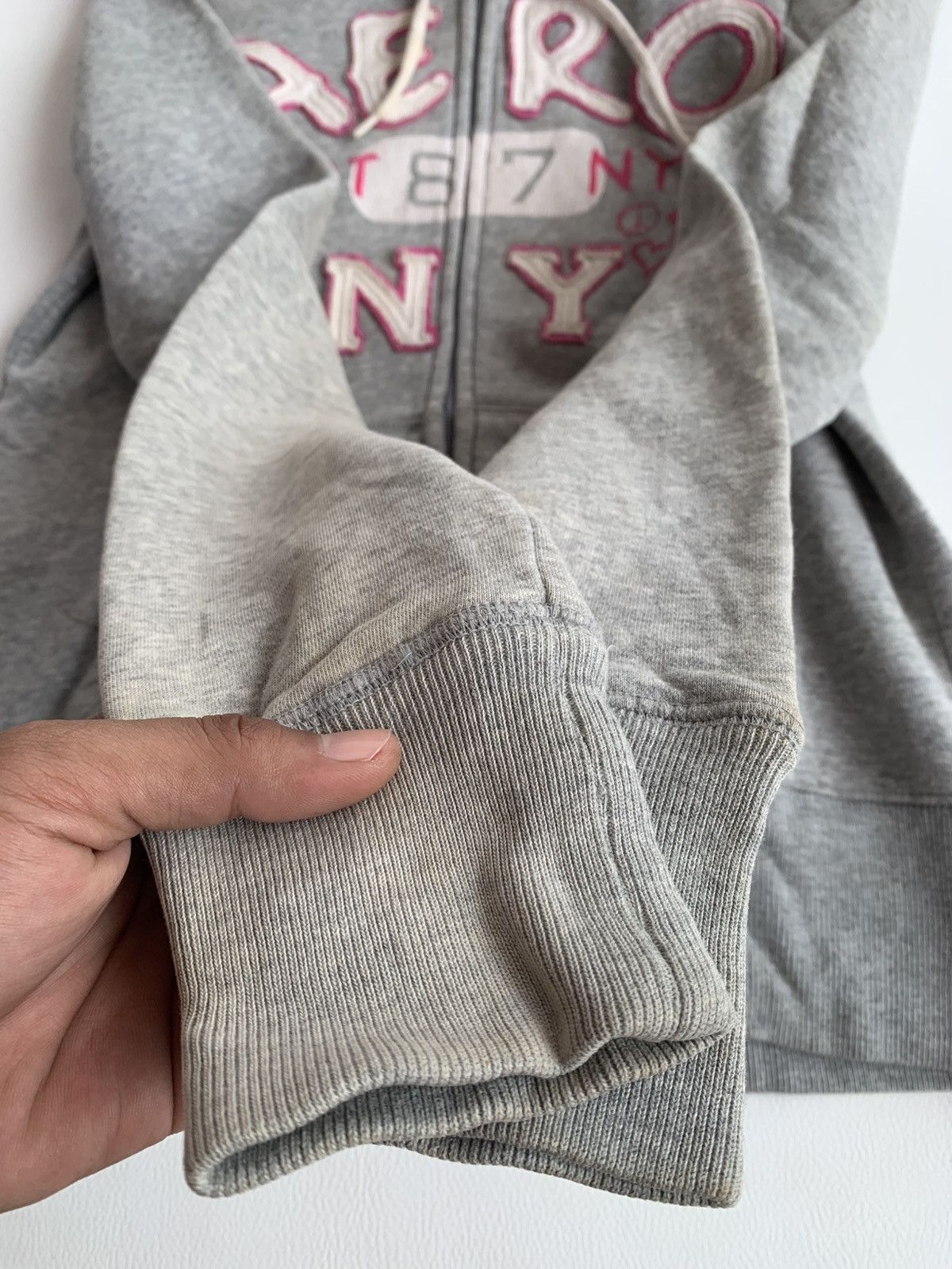 Other Aero Pink Grey Vintage Stylish Cropped Long Sleeve Jacket Size S / US 4 / IT 40 - 4 Thumbnail
