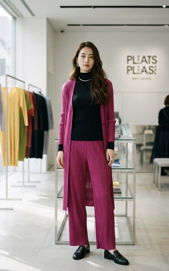 Pleats Please Issey Miyake Pleats Please Pleated Wide Leg Trousers Pants Size 28" / US 6 / IT 42 - 1 Thumbnail