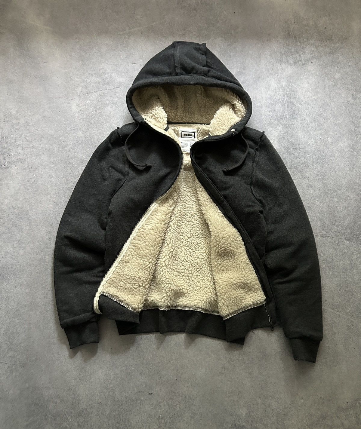 Japanese Brand Mens Fur Sherpa zip-hoodies grey if six was nine style Size US S / EU 44-46 / 1 - 1 Thumbnail