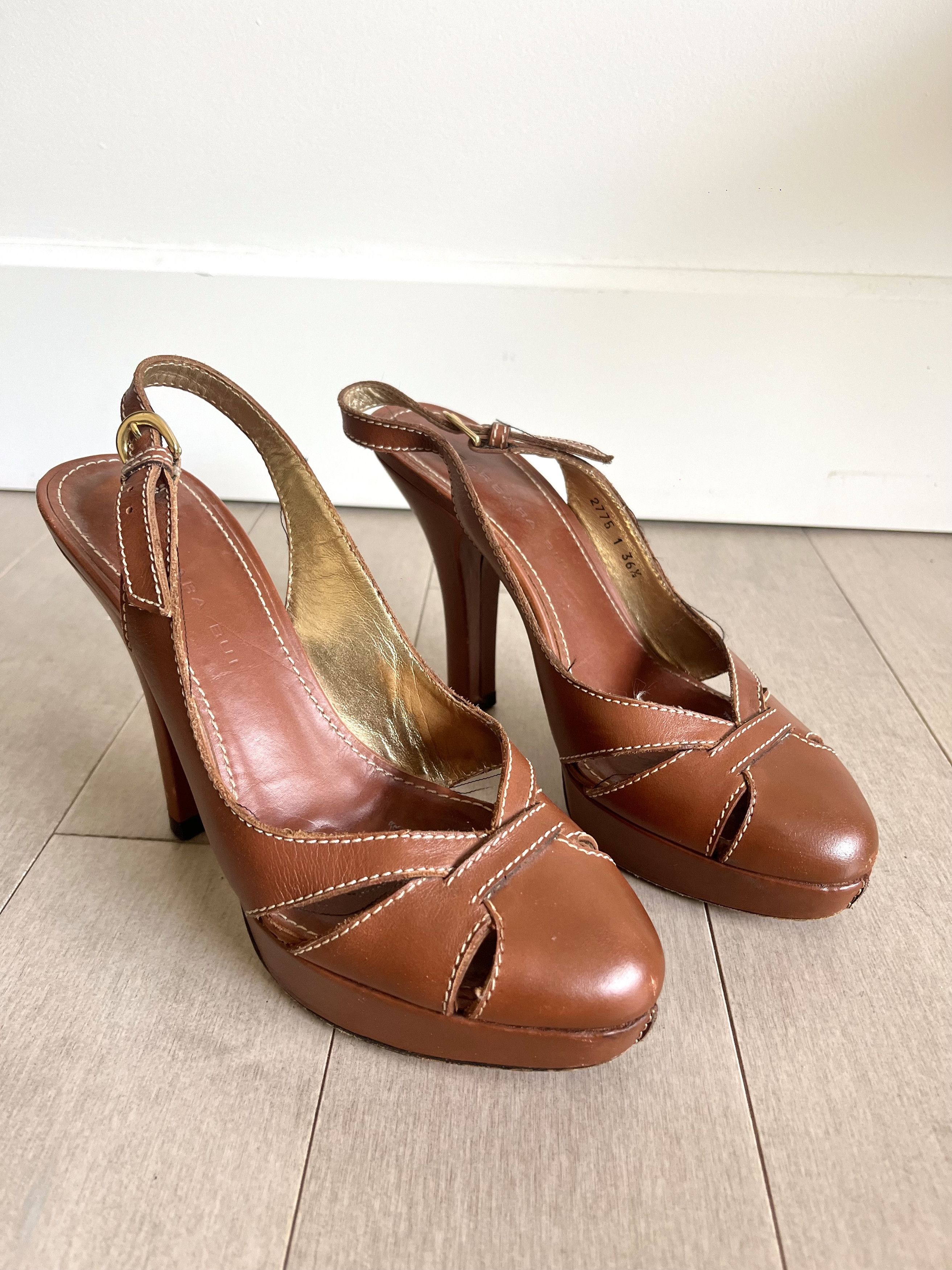 Barbara Bui Barbara Bui Brown Closed Toe Heels - Vintage Designer Size US 6.5 / IT 36.5 - 1 Thumbnail