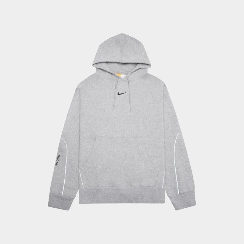 image of Drake x Nike Nocta Hoodie Center Swoosh in Dark Grey Heather, Men's (Size Medium)