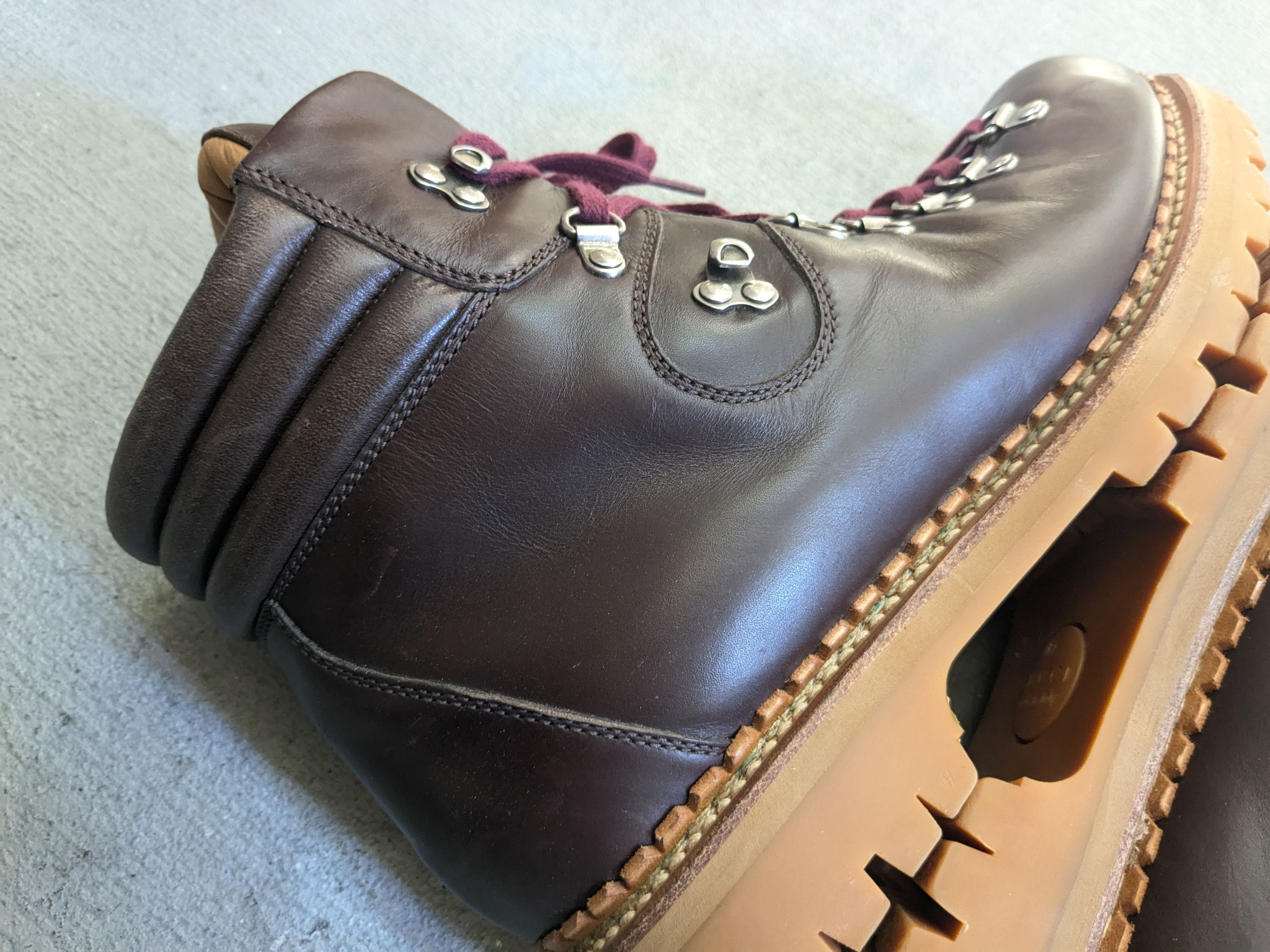 Gucci Gucci Boots Brown 10.5 Leather Rubber Lace Up Size US 10.5 / EU 43-44 - 11 Thumbnail