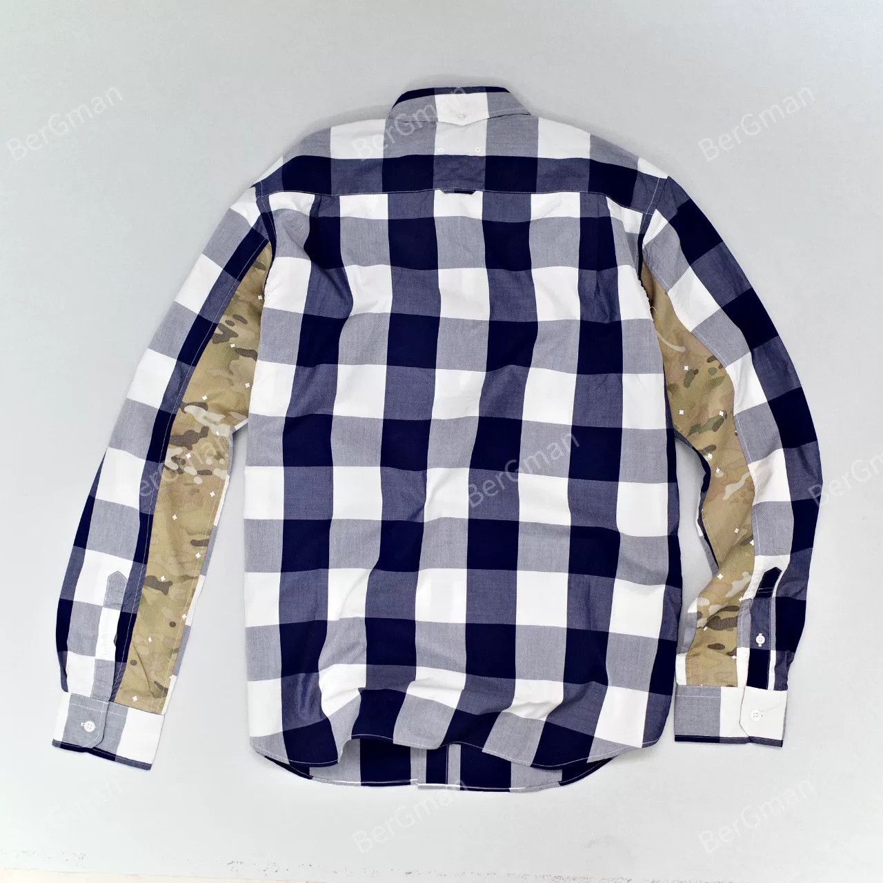 Sophnet. Sophnet Blue Check Camo Patchwork Shirt Size US L / EU 52-54 / 3 - 1 Thumbnail