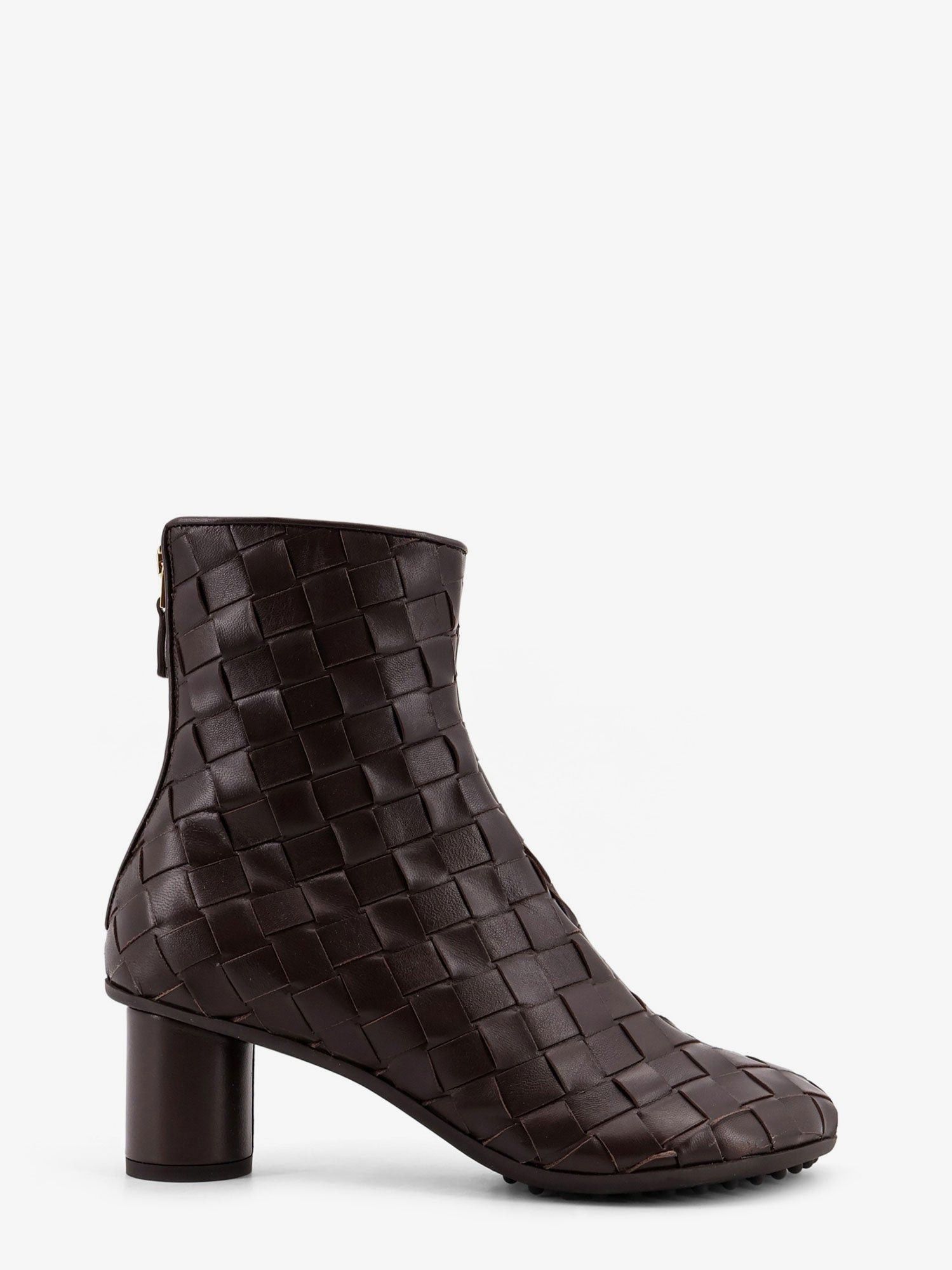 Bottega Veneta Leather Ankle Boots With Intrecciato Motif Size US 6 / IT 36 - 1 Thumbnail