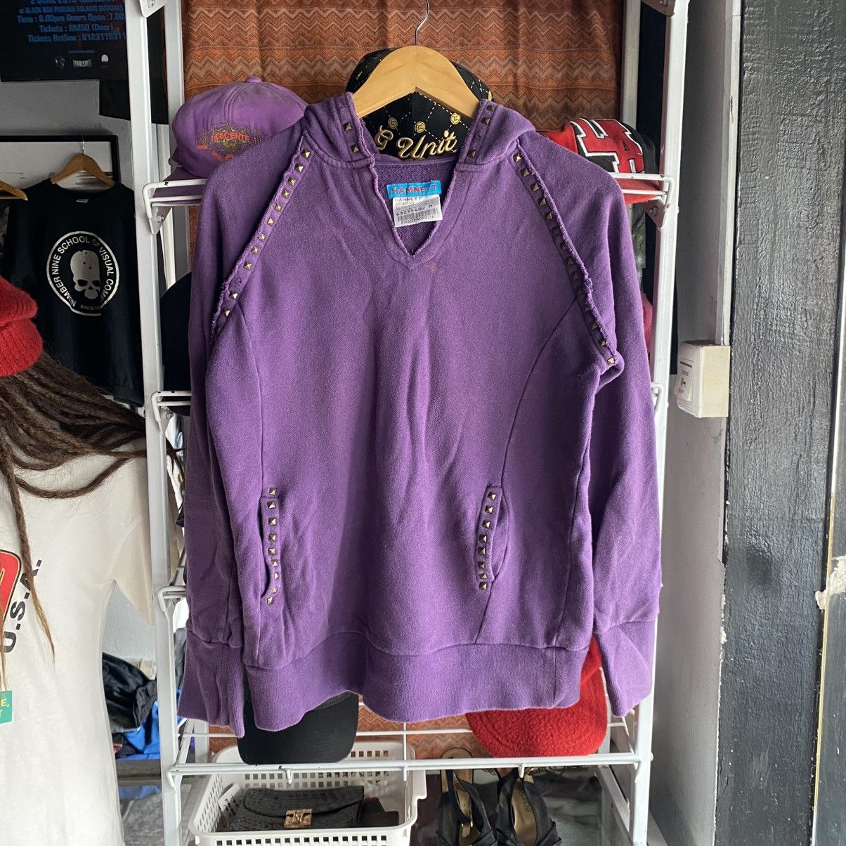 Katharine Hamnett London Hamnett Cut & Sewn Studded Hoodies Size US M / EU 48-50 / 2 - 1 Thumbnail