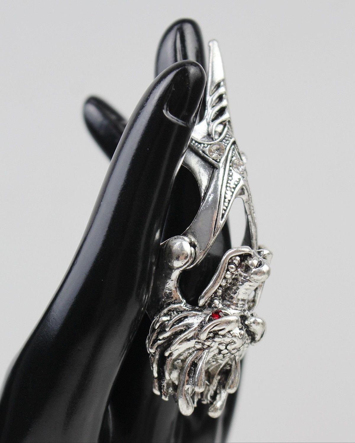 Vintage 2000S JAPANESE MADE BLOOD EYE DRAGON FINGER ARMOR RING Size ONE SIZE - 2 Thumbnail