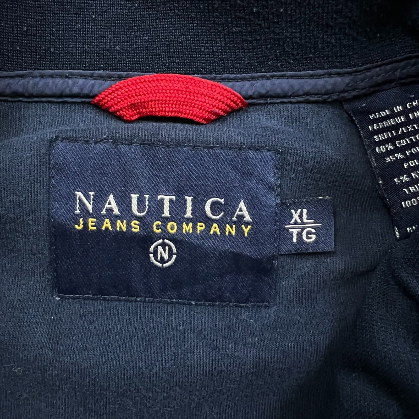 Nautica × Vintage Nautica Track Jacket Large Spell Out Sweatshirt Tracksuit Size US L / EU 52-54 / 3 - 7 Thumbnail