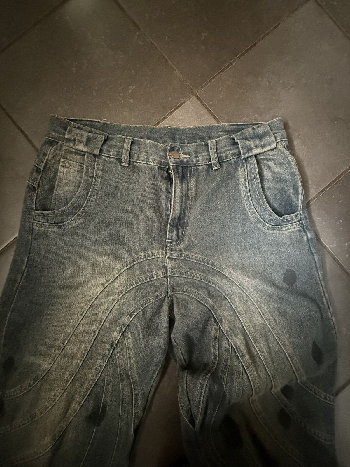 Other Wave-Style Denim Jeans (Similar to No Faith Studios) Size US 34 / EU 50 - 5 Thumbnail