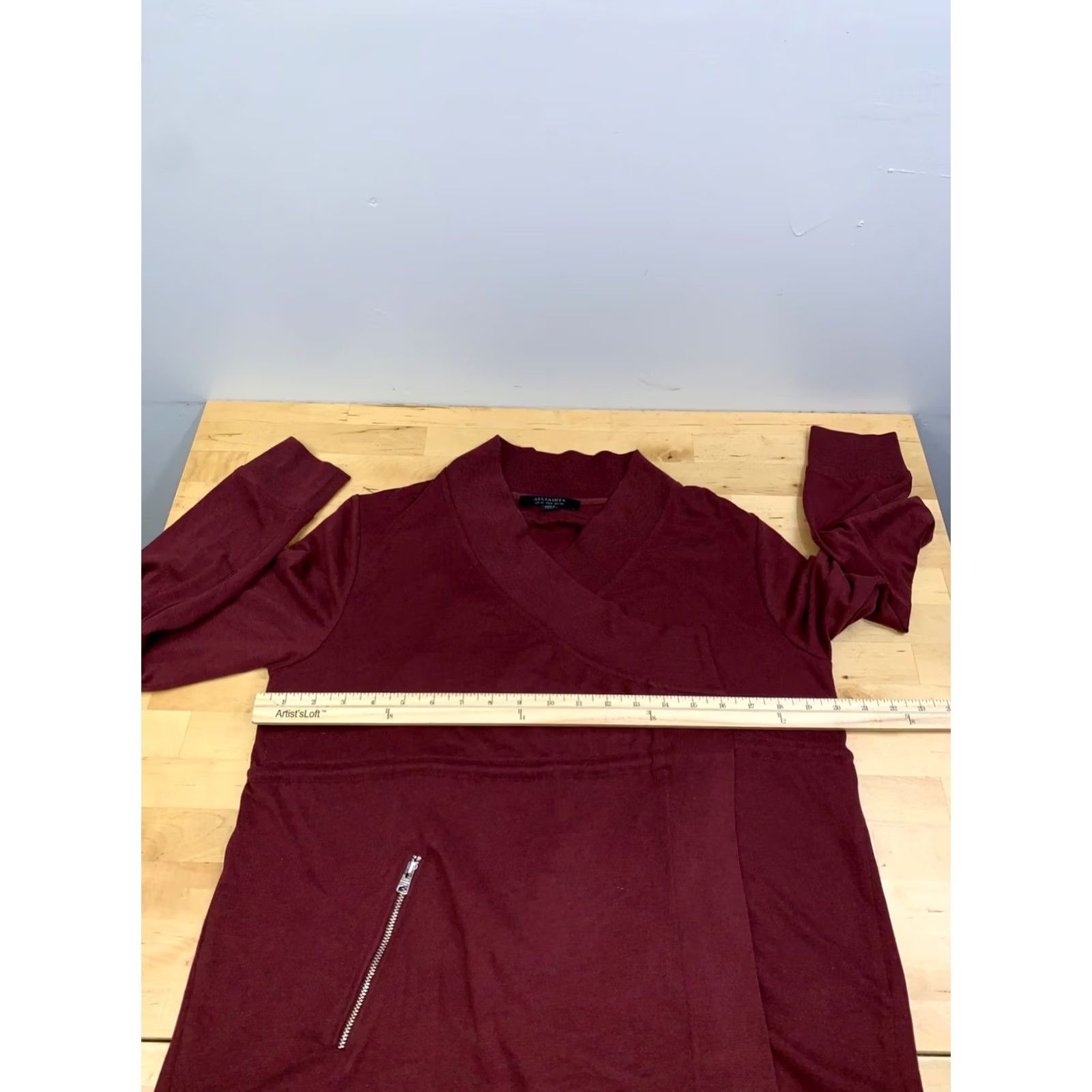 Allsaints VINTAGE AllSaints Gina Drape Jacket Women US 6 UK 10 EU 28 Red Casual 12921 Size M / US 6-8 / IT 42-44 - 7 Thumbnail