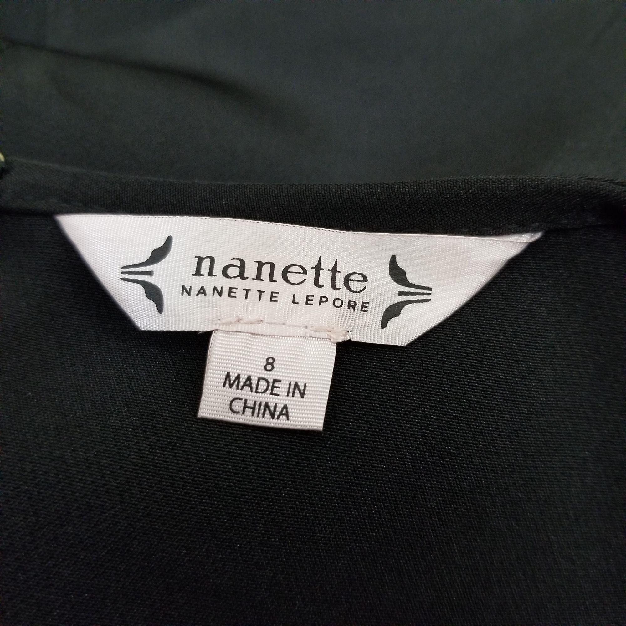 Nanette Lepore Nanette Lepore 8 Black Cape Dress Overlay V Neck Formal Part Size M / US 6-8 / IT 42-44 - 3 Thumbnail