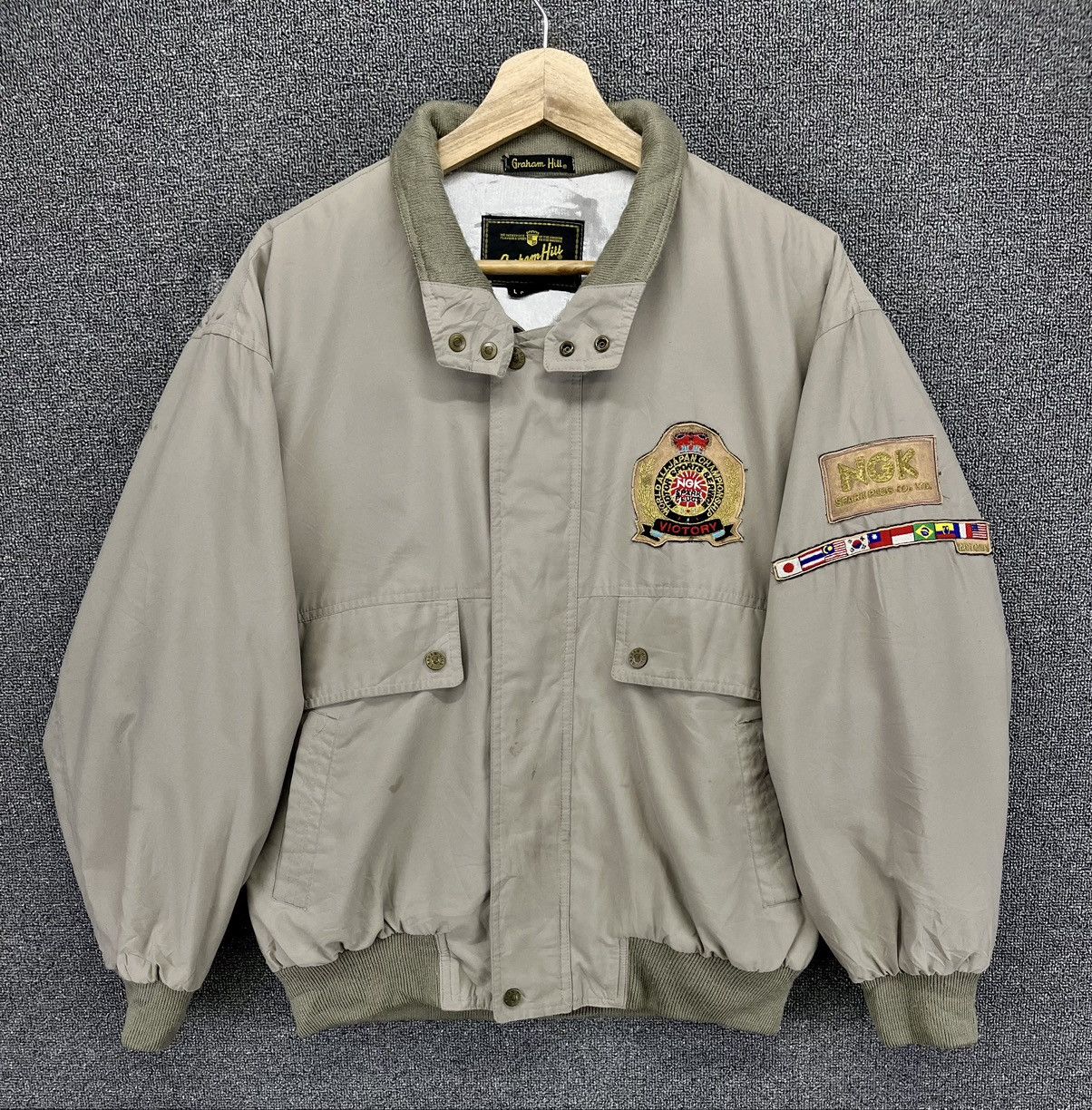 Japanese Brand Vintage Graham Hills NGK Spark Plug Bomber Style Jacket Size US L / EU 52-54 / 3 - 1 Thumbnail