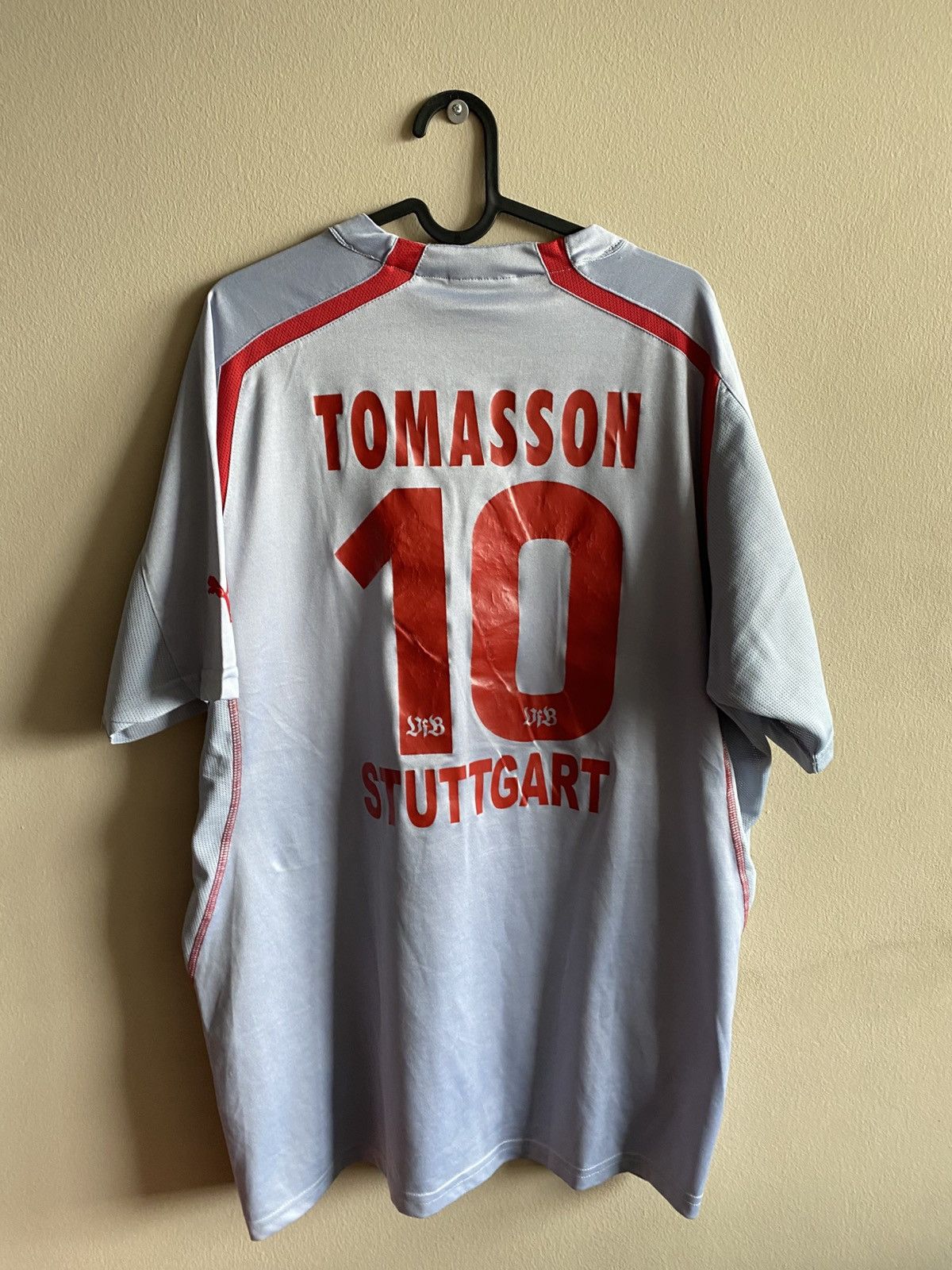 Puma Vintage Puma Stuttgart Tomasson 10 Soccer Jersey Size US XXL / EU 58 / 5 - 2 Thumbnail