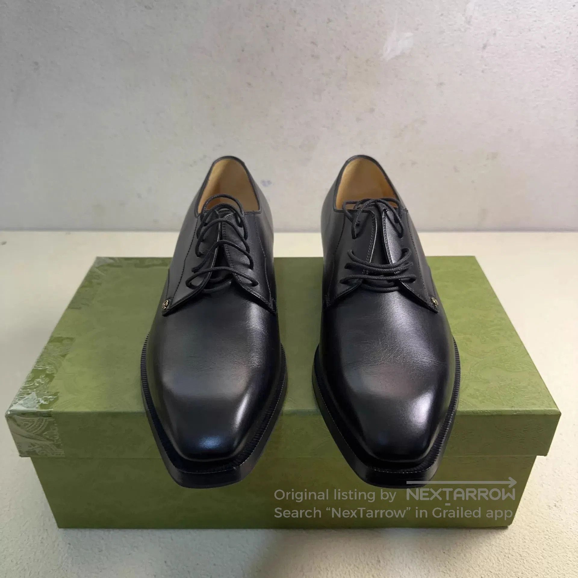 Gucci Black Leather Lace. Size US 9 / EU 42 - 2 Thumbnail