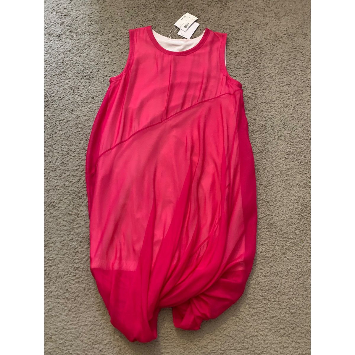 Helmut Lang HELMUT LANG PINK BUBBLE SILK DRESS Size S / US 4 / IT 40 - 1 Thumbnail