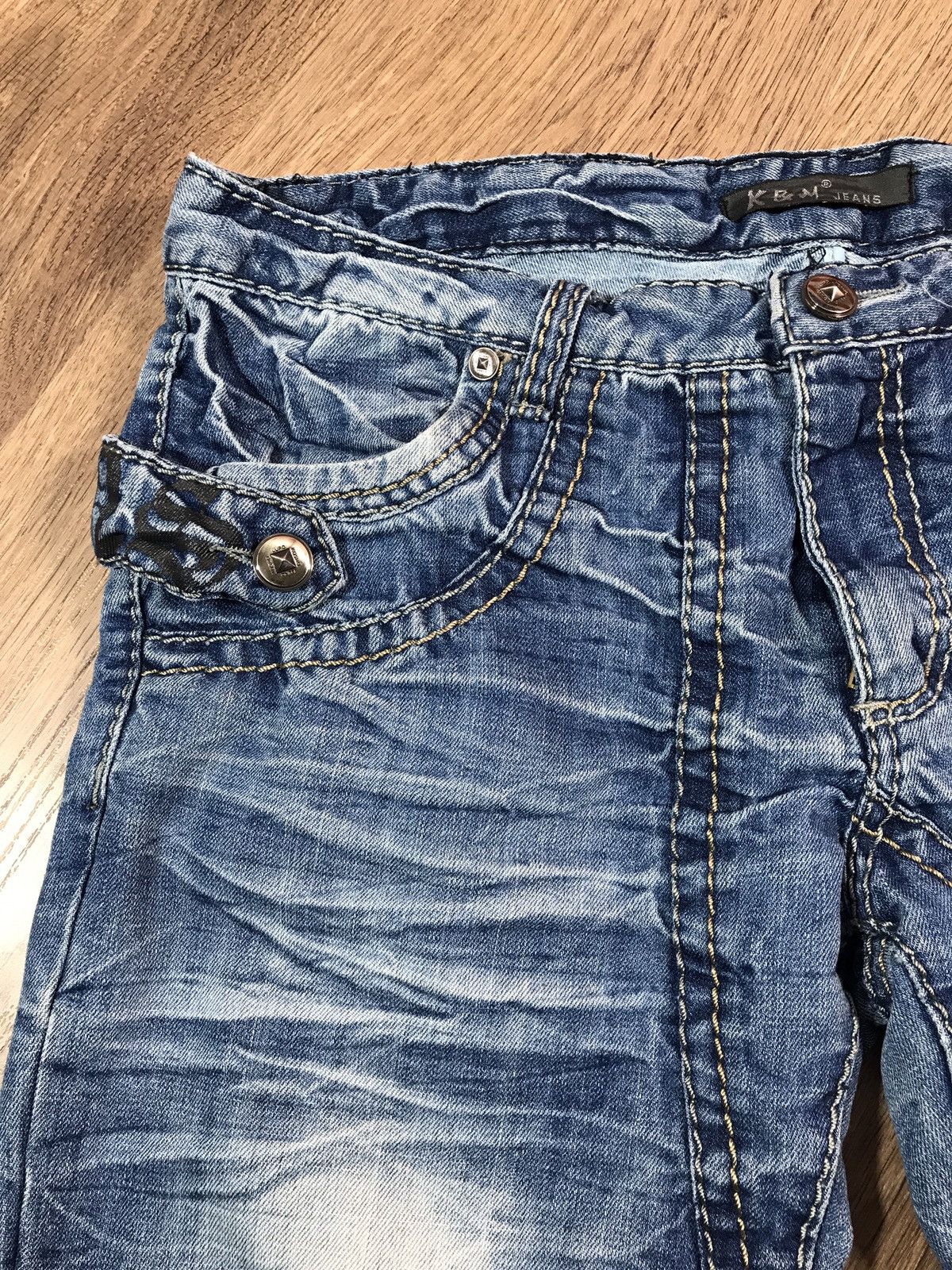Japanese Brand Vintage Kosmo Lupo Distressed Denim Pants Size US 34 / EU 50 - 4 Thumbnail