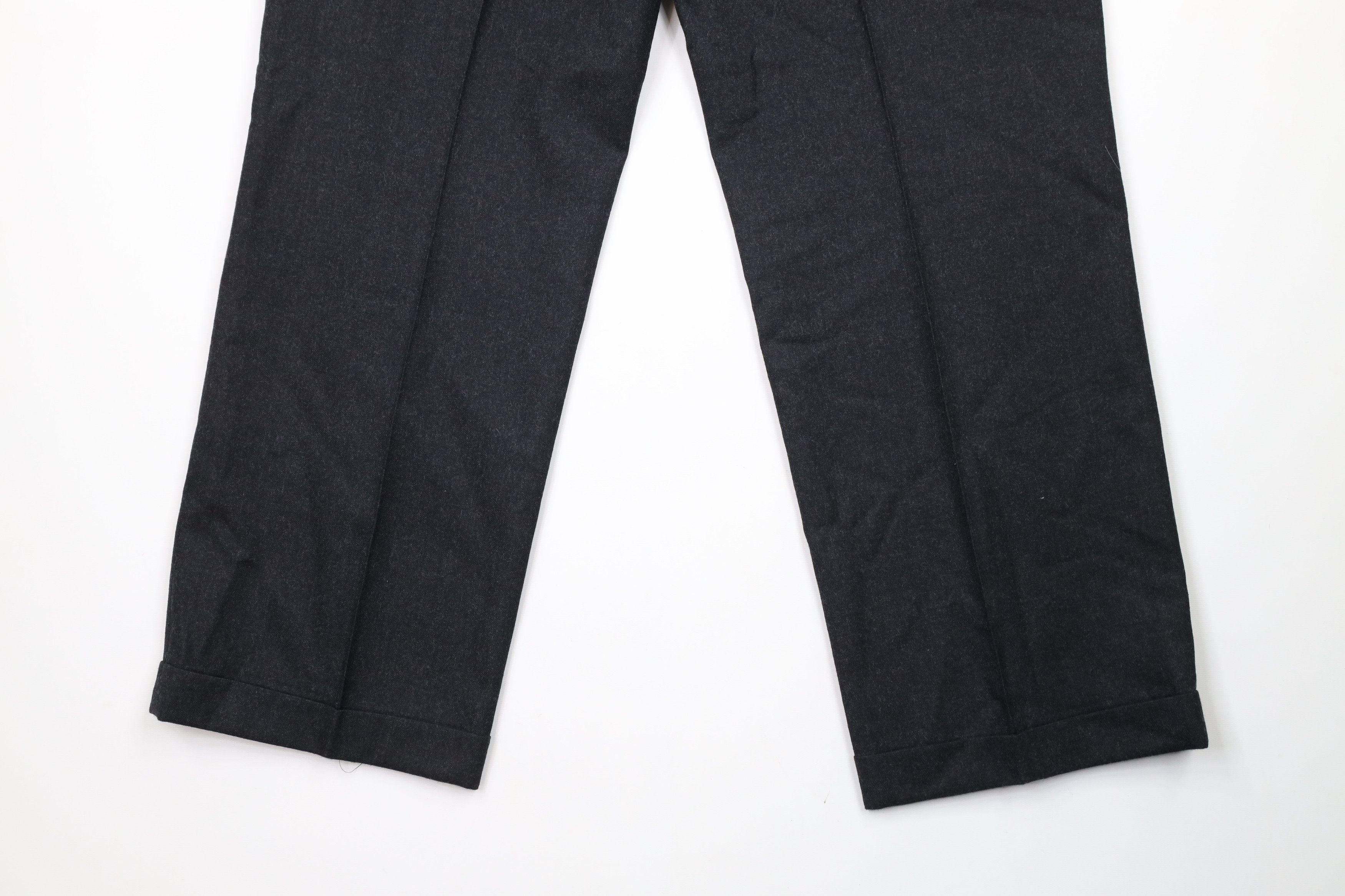 Vintage Vintage 90s Streetwear Wool Wide Leg Pants Charcoal Gray Size US 36 / EU 52 - 10 Thumbnail