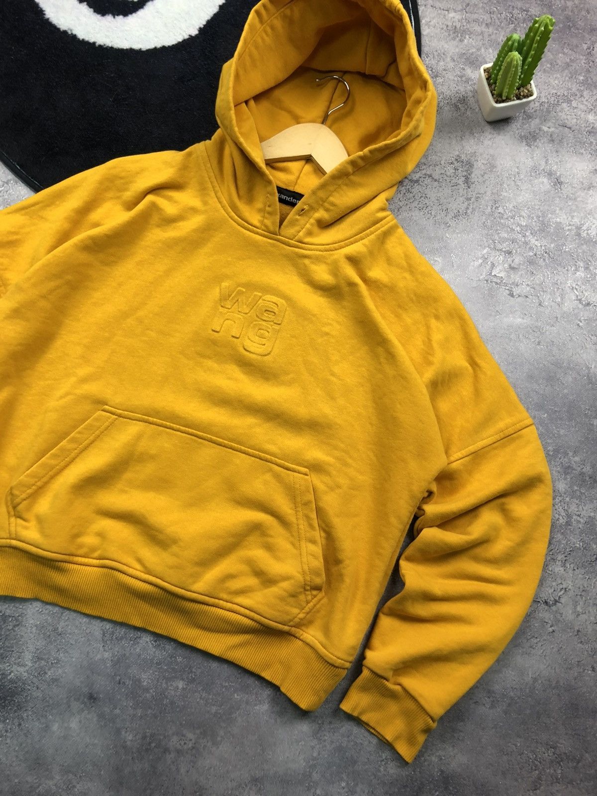 Alexander Wang ALEXANDER WANG Hype Centre 3D Logo Streetwear Hoodie Yellow Size M / US 6-8 / IT 42-44 - 2 Thumbnail