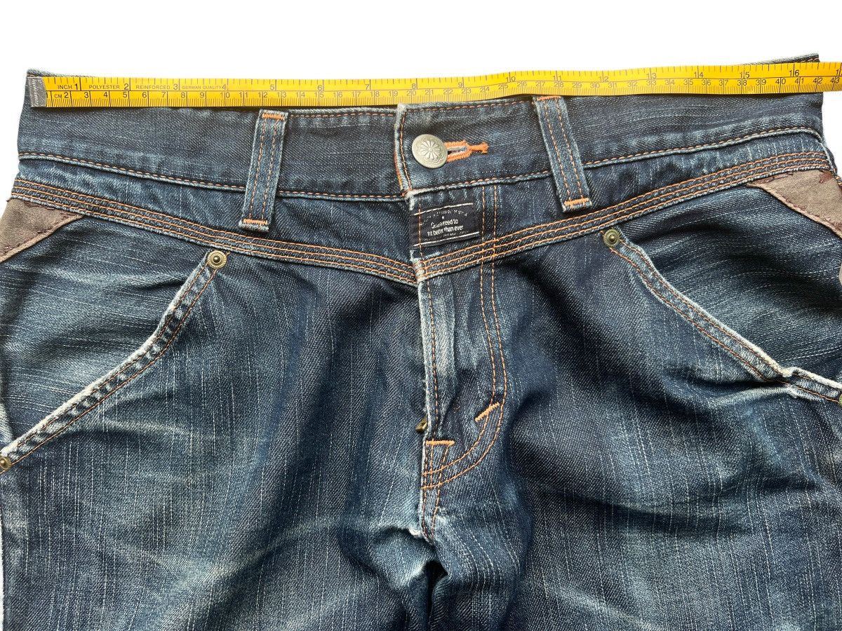 Vintage Edwin Distressed Rusty Straight Denim Jeans 33x33