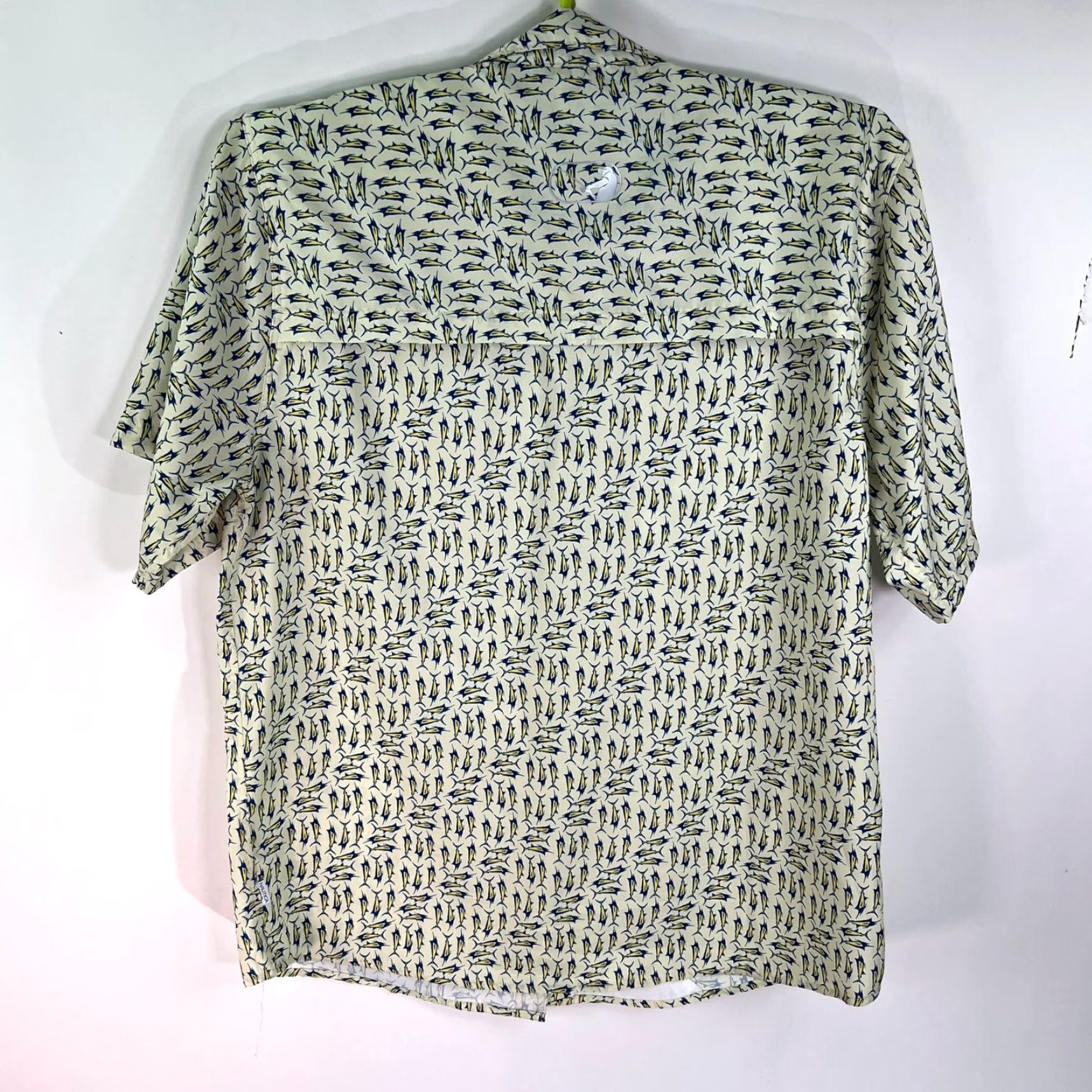 Nautica VINTAGE Nautica Shirt Mens XXL Ivory Swordfish Pocket Button-Up Beach Fishing Casual 90s Mens Size US XXL / EU 58 / 5 - 7 Thumbnail